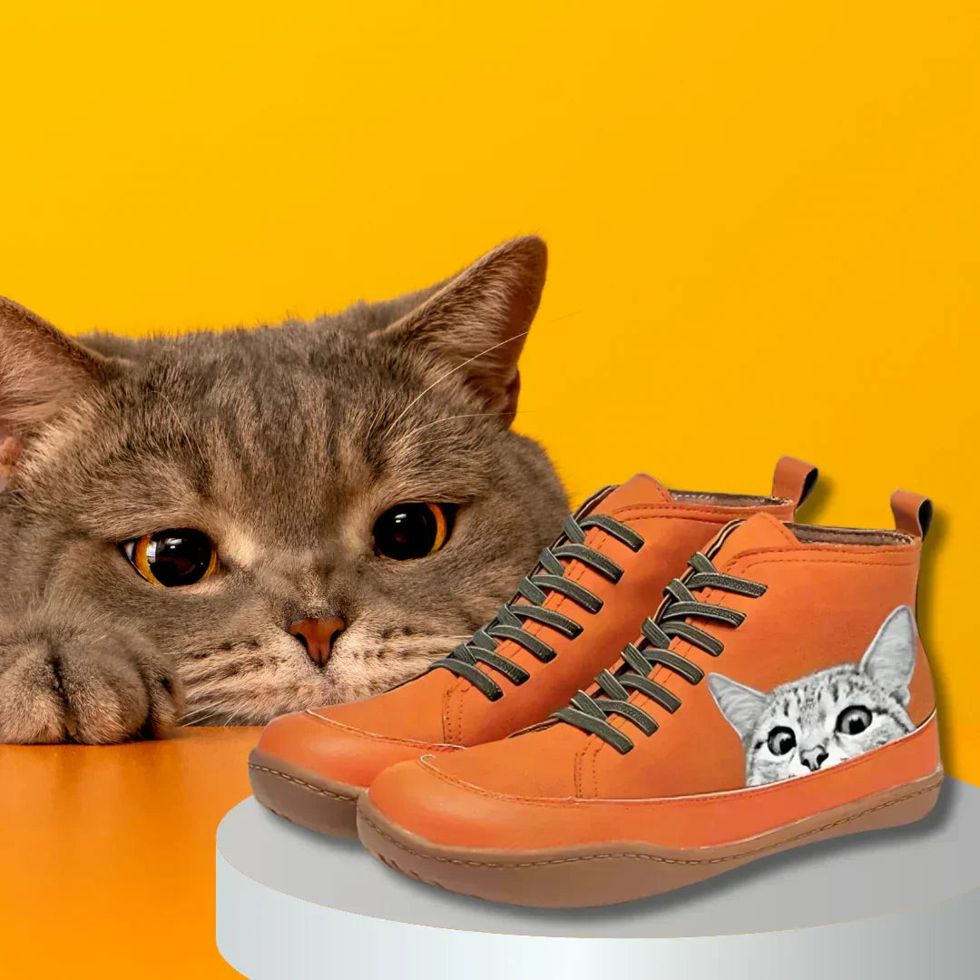 KittyKicks™ | Bottines Orthopédiques en Cuir